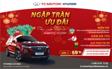 Chương trình khuyến mãi " NGẬP TRÀN ƯU ĐÃI - THAY LỜI TRI ÂN" tại HYUNDAI CÀ MAU.