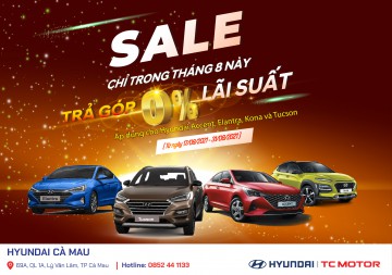 CHƯƠNG TRÌNH TRẢ GÓP LÃI SUẤT 0% CHO XE ACCENT, ELANTRA ,KONA  VÀ TUCSON