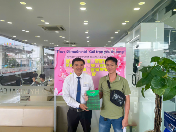 LỜI CẢM ƠN GỬI ĐẾN QUÝ KHÁCH HÀNG ĐÃ THAM GIA CHƯƠNG TRÌNH TRI ÂN KHÁCH HÀNG "THAY LỜI MUỐN NÓI - GỬI TRỌN YÊU THƯƠNG" TẠI HYUNDAI THÀNH CÔNG CÀ MAU