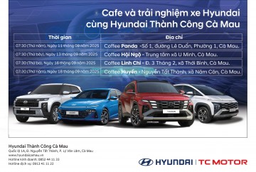CAFE VÀ TRẢI NGHIỆM XE HYUNDAI CÙNG HYUNDAI THÀNH CÔNG CÀ MAU