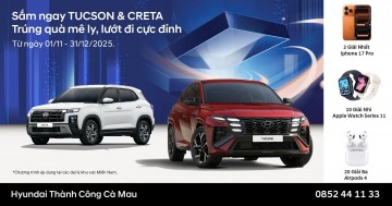 Thể lệ chương trình “Sắm ngay Tucson & Creta – Trúng quà mê ly, lướt đi cực đỉnh”