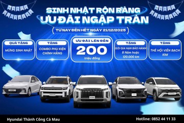 MỪNG SINH NHẬT HYUNDAI THÀNH CÔNG CÀ MAU 17/12
