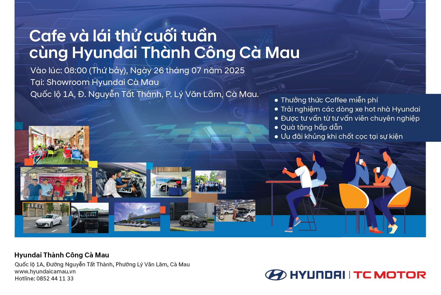 CAFE VÀ LÁI THỬ CUỐi TUẦN CÙNG HYUNDAI THÀNH CÔNG CÀ MAU
