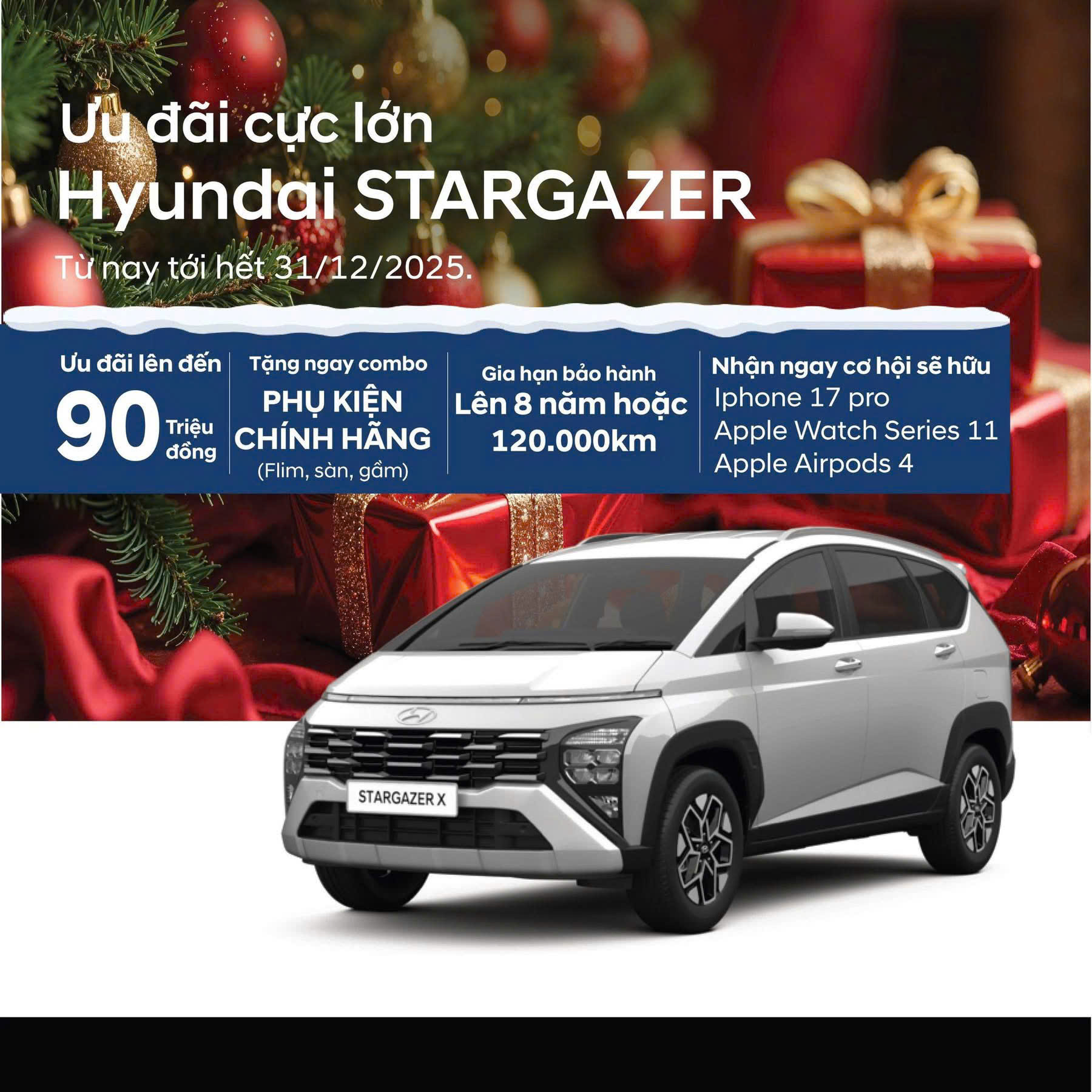 HYUNDAI STARGAZER – ƯU ĐÃI KHỦNG LÊN ĐẾN 90 TRIỆU ĐỒNG