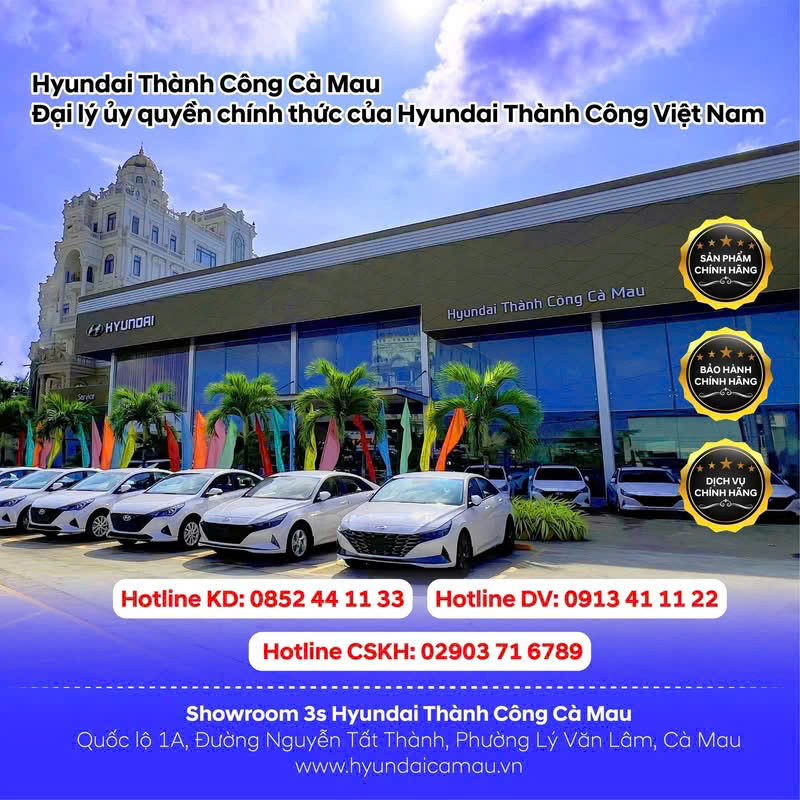 XƯỞNG DỊCH VỤ HYUNDAI THÀNH CÔNG CÀ MAU – NHỊP LÀM VIỆC KHÔNG NGỪNG NGHỈ