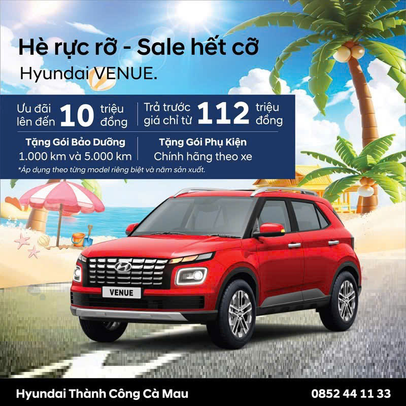 MỪNG HÈ BÙNG NỔ – ƯU ĐÃI HẤP DẪN CÙNG HYUNDAI VENUE