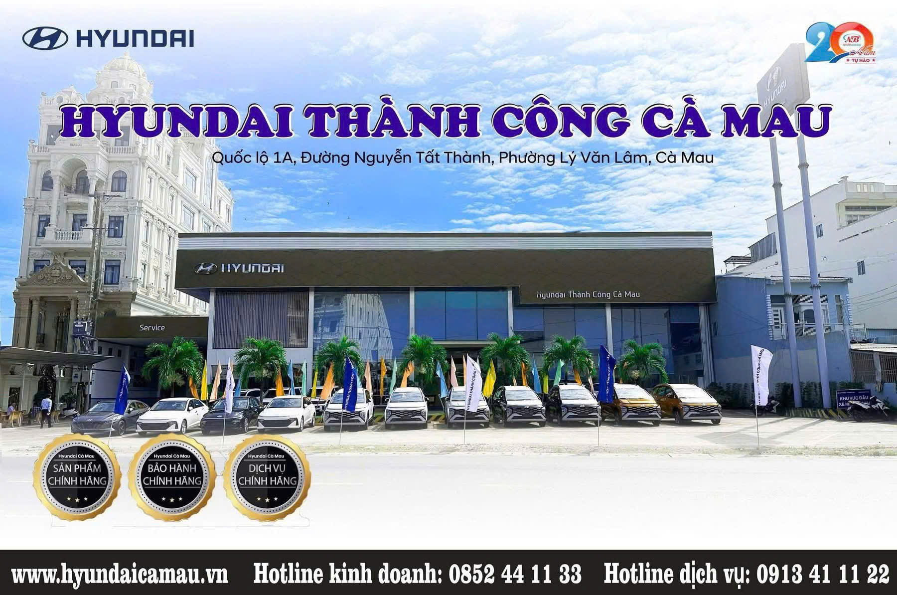 XƯỞNG DỊCH VỤ NHỘN NHỊP NGAY TỪ SÁNG SỚM TẠI HYUNDAI THÀNH CÔNG CÀ MAU