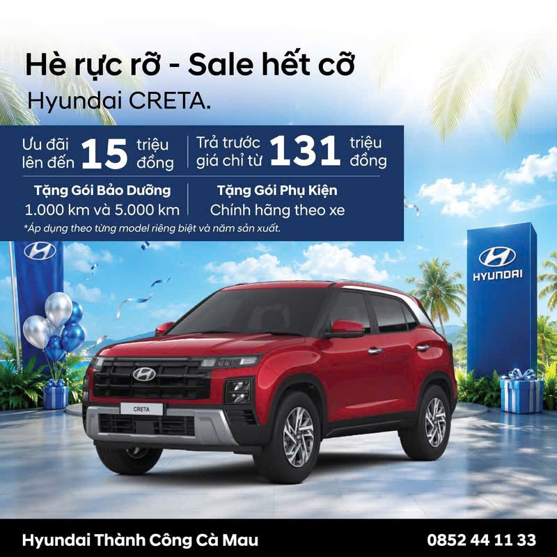 BẬT DẬY MÙA HÈ – HỨNG KHỞI LÊN XE MỚI CÙNG HYUNDAI CRETA
