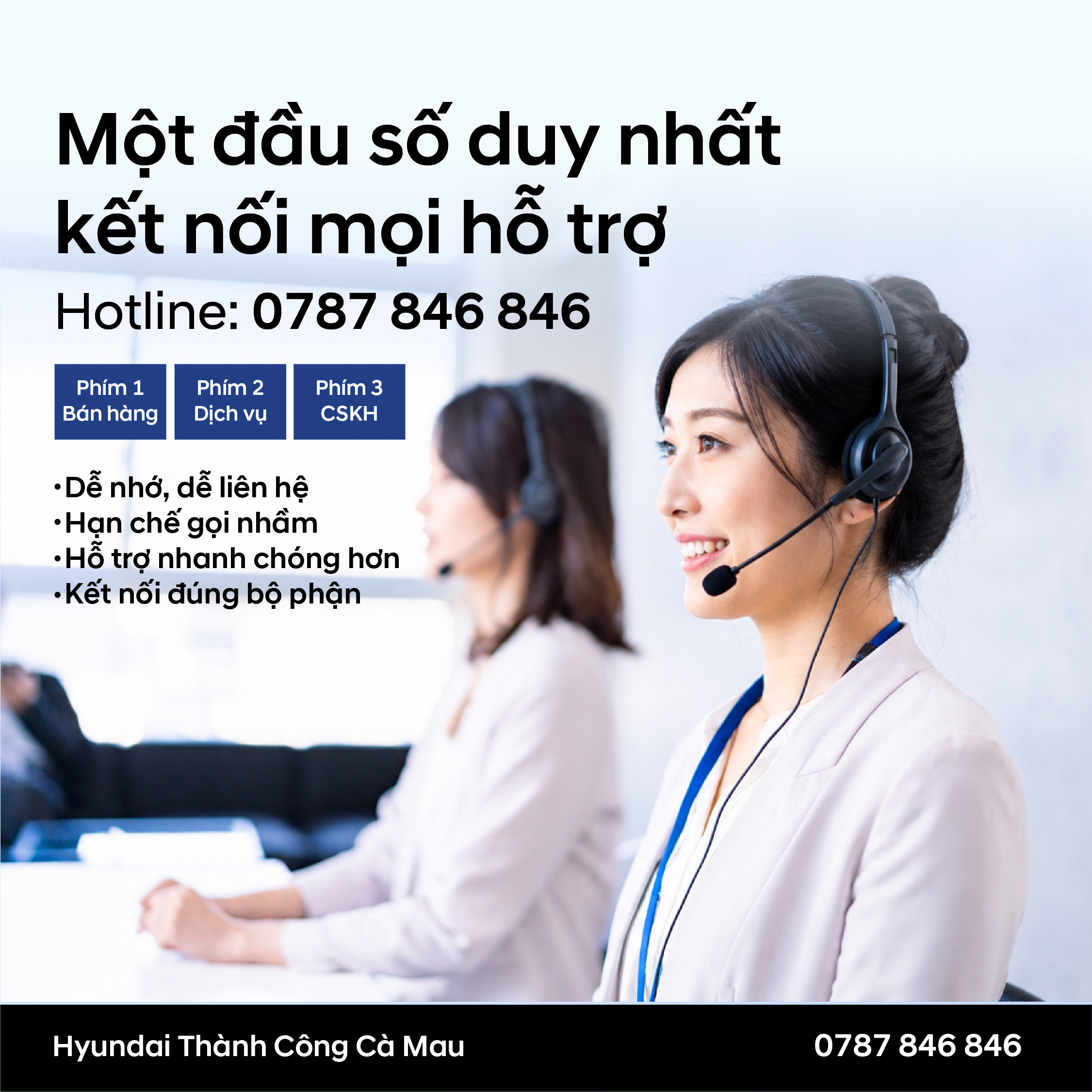 MỘT ĐẦU SỐ DUY NHẤT – KẾT NỐI MỌI HỖ TRỢ